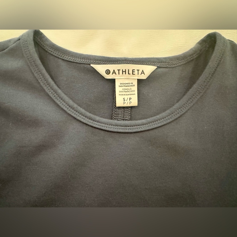 Athleta Essential Tee Dress, Granite Blue, Mini Dress, Size Small - Picture 4 of 10